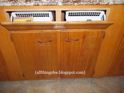 Small Kitchen Storage Ideas - Create a hideaway in false sink fronts. When you need to utilize all the space you can in your small RV kitchen.